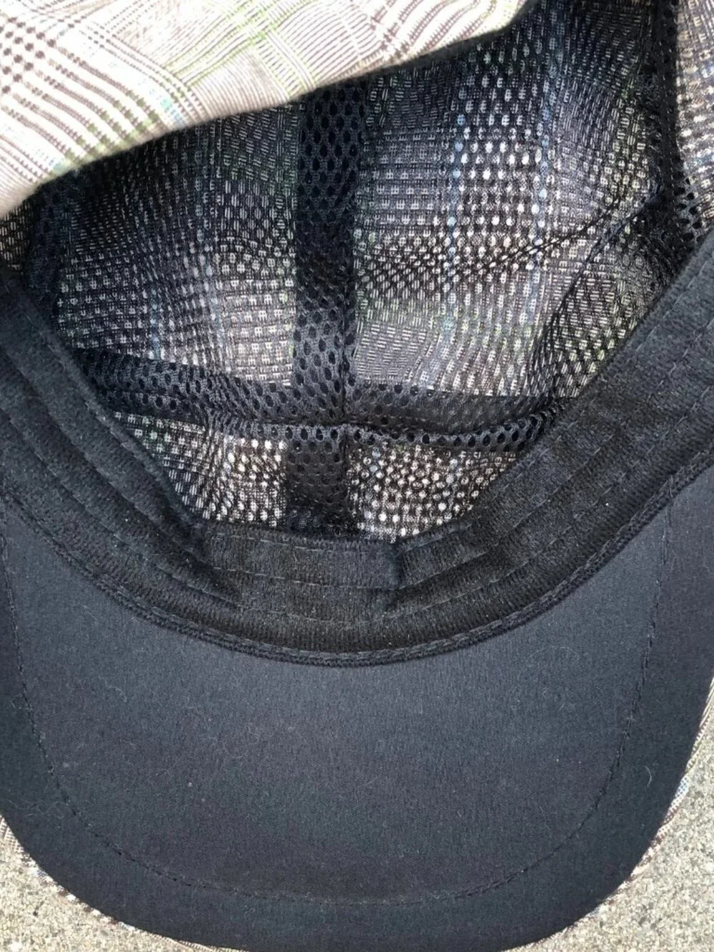 MEGA CAPS Rayon Blend Newsboy Hat Men's MEDIUM Grey Gatsby Cap Plaid